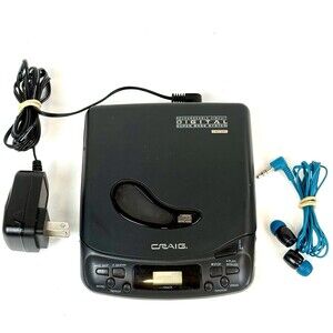 Craig JC6111C Retro 1996 Digital Portable CD Player Clean Battery Area EUC